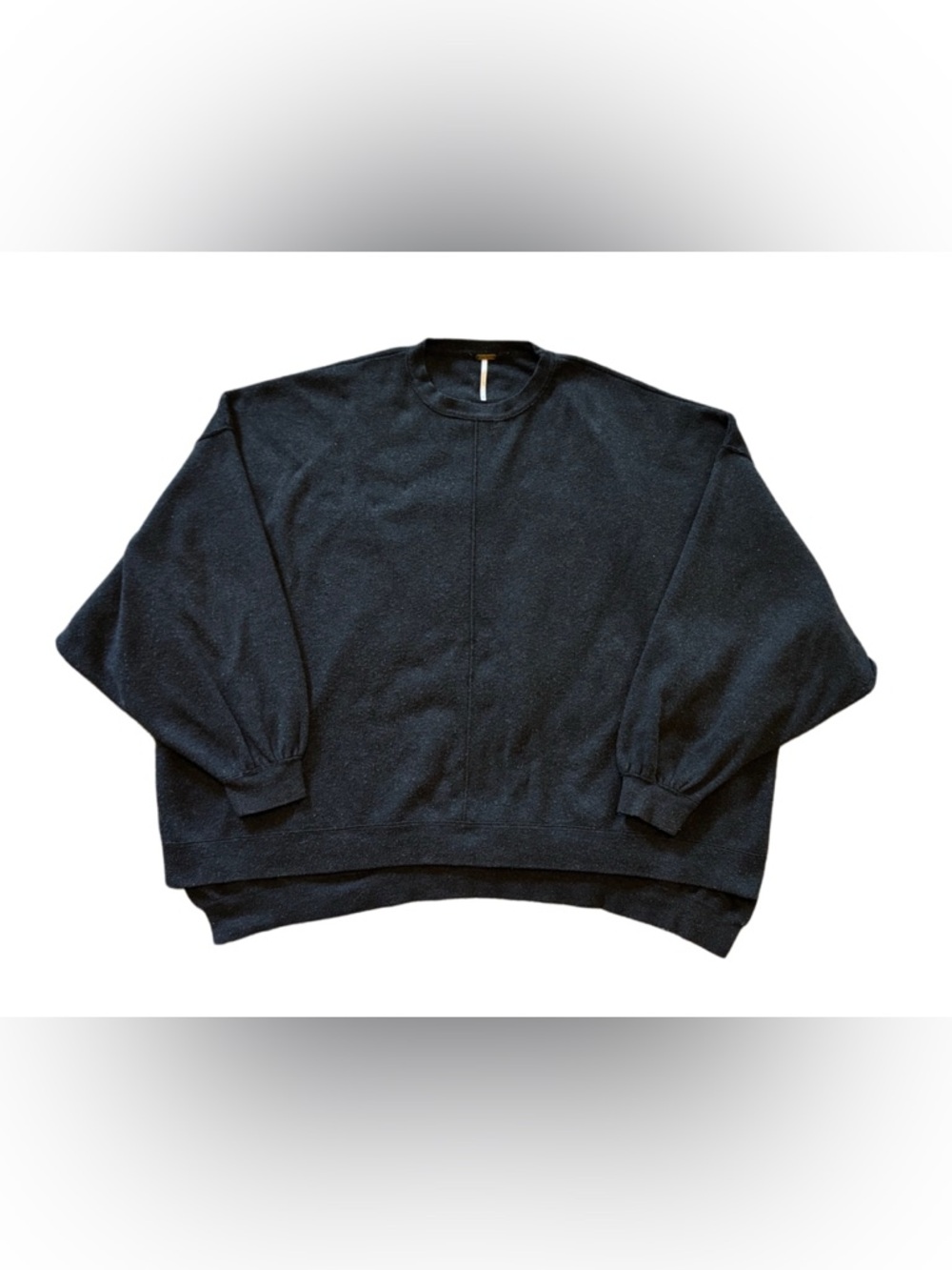 Free People Women’s Oversized Tunic Charcoal Crew Sweatshirt (Size Small)
